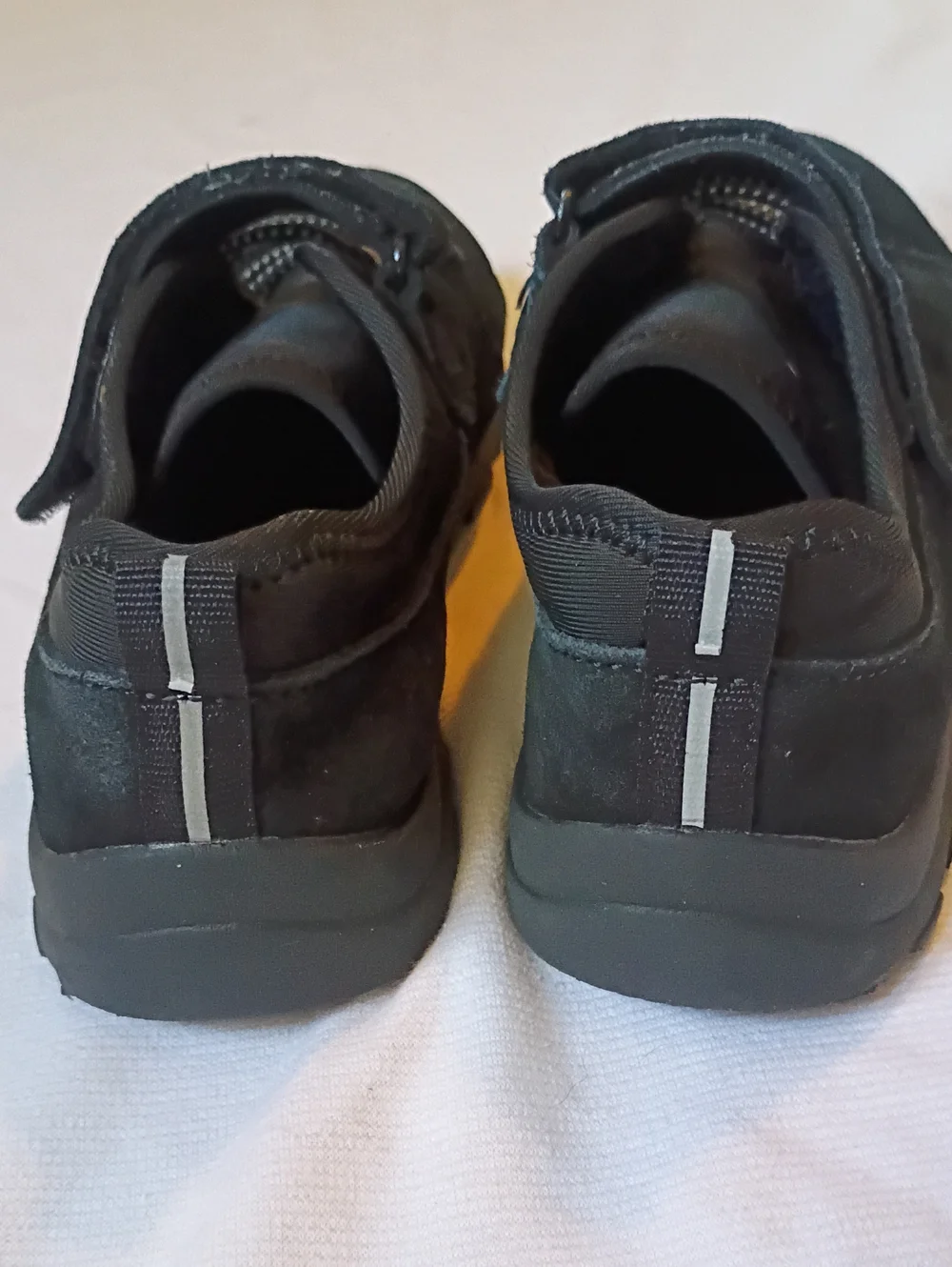 Lands End Black Suede Youth Sneakers